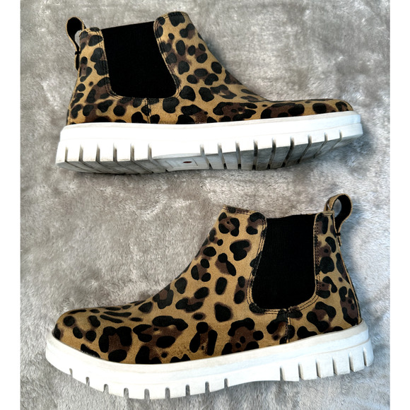 Blondo Flora Waterproof Leopard Print Sneaker Chelsea Boots Womens Size 8.5 - Picture 3 of 10